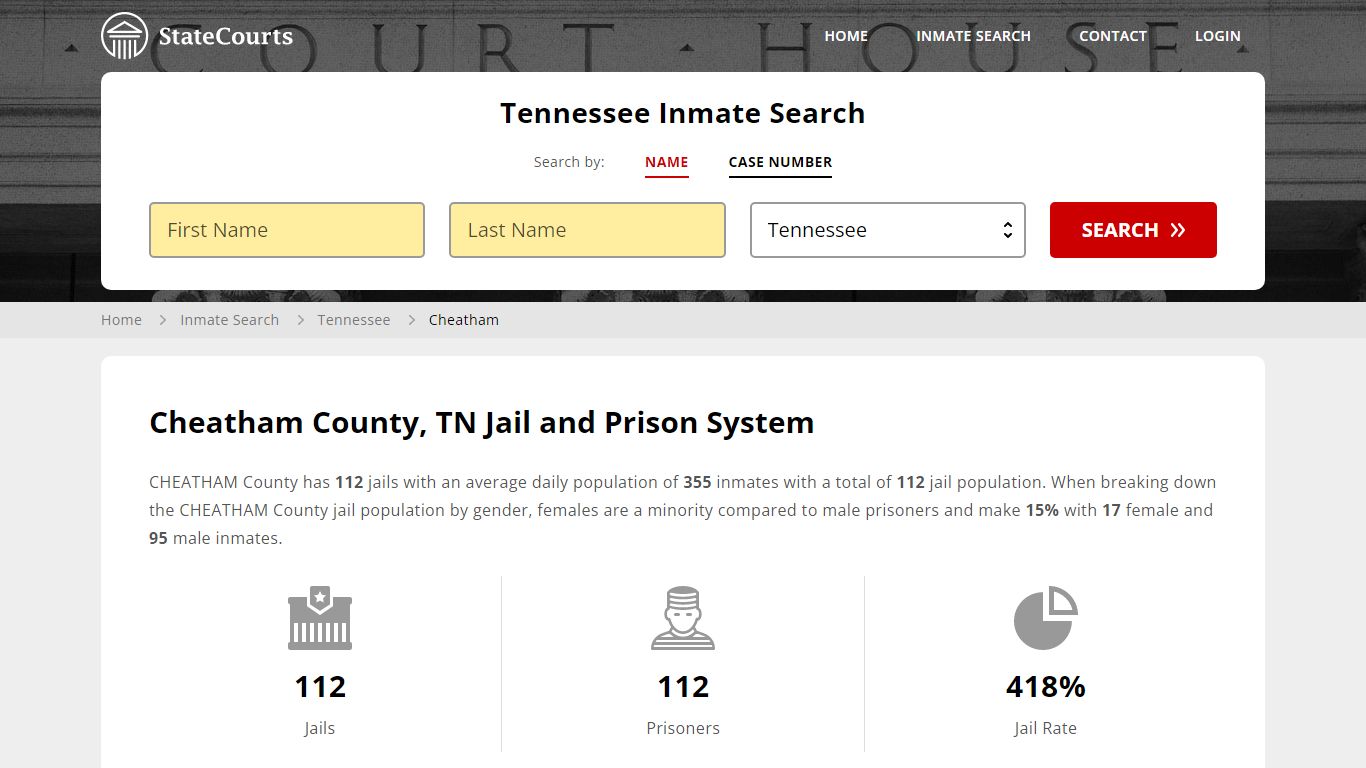 Cheatham County, TN Inmate Search - StateCourts